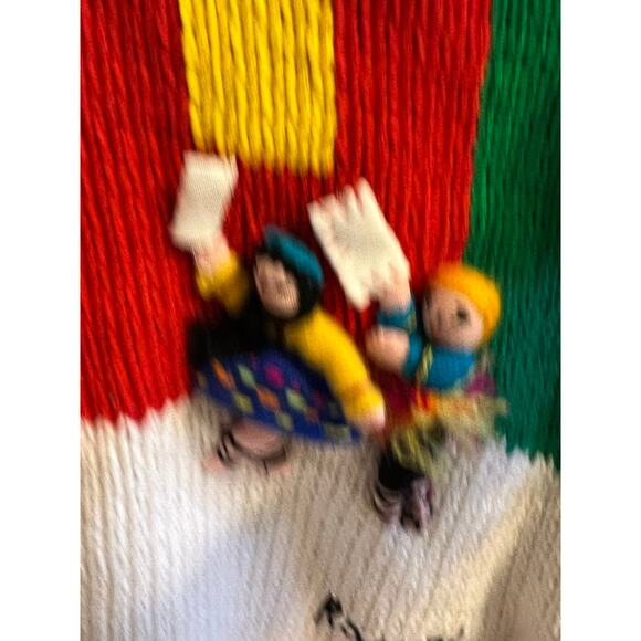 Raquel’s Collection Christmas sweater rare Santa with sack 3D handmade in Peru - Picture 6 of 7